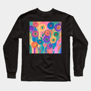 Bold abstract florals Long Sleeve T-Shirt